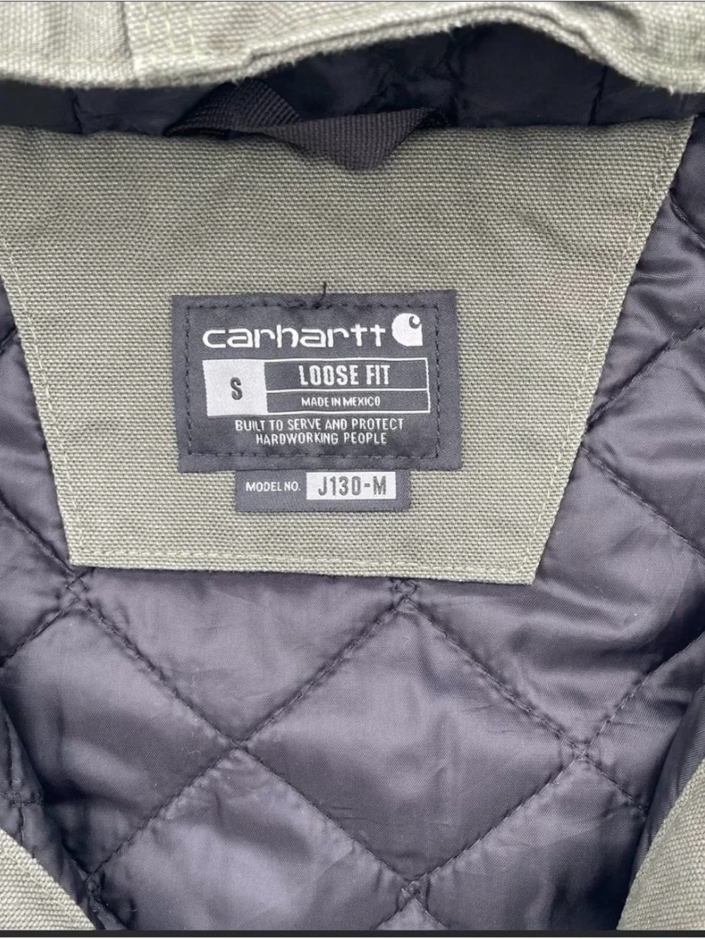 Carhartt Olive Green Hooded Jacket